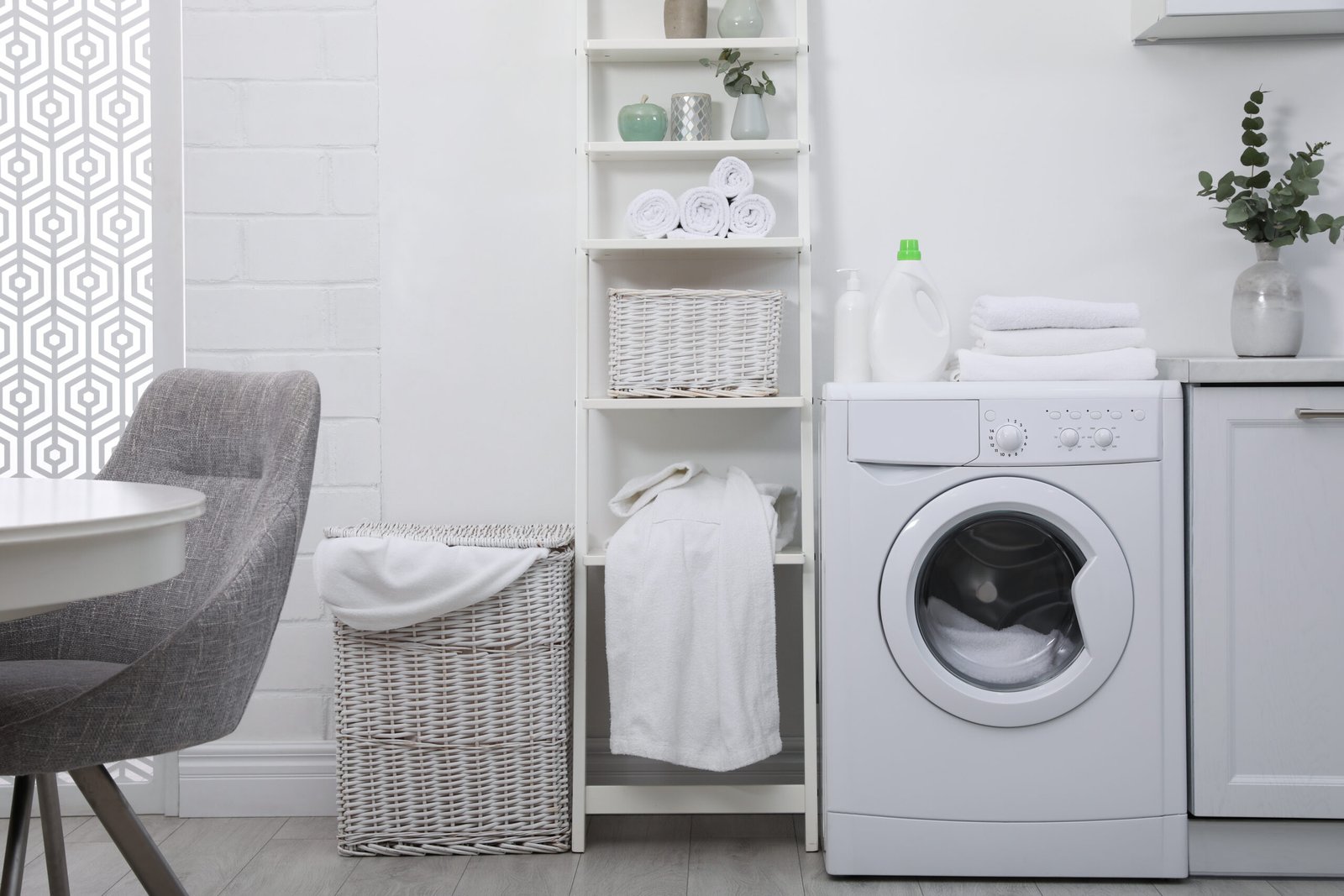 Laundry storage ideas in a small home without a dedicated laundry room